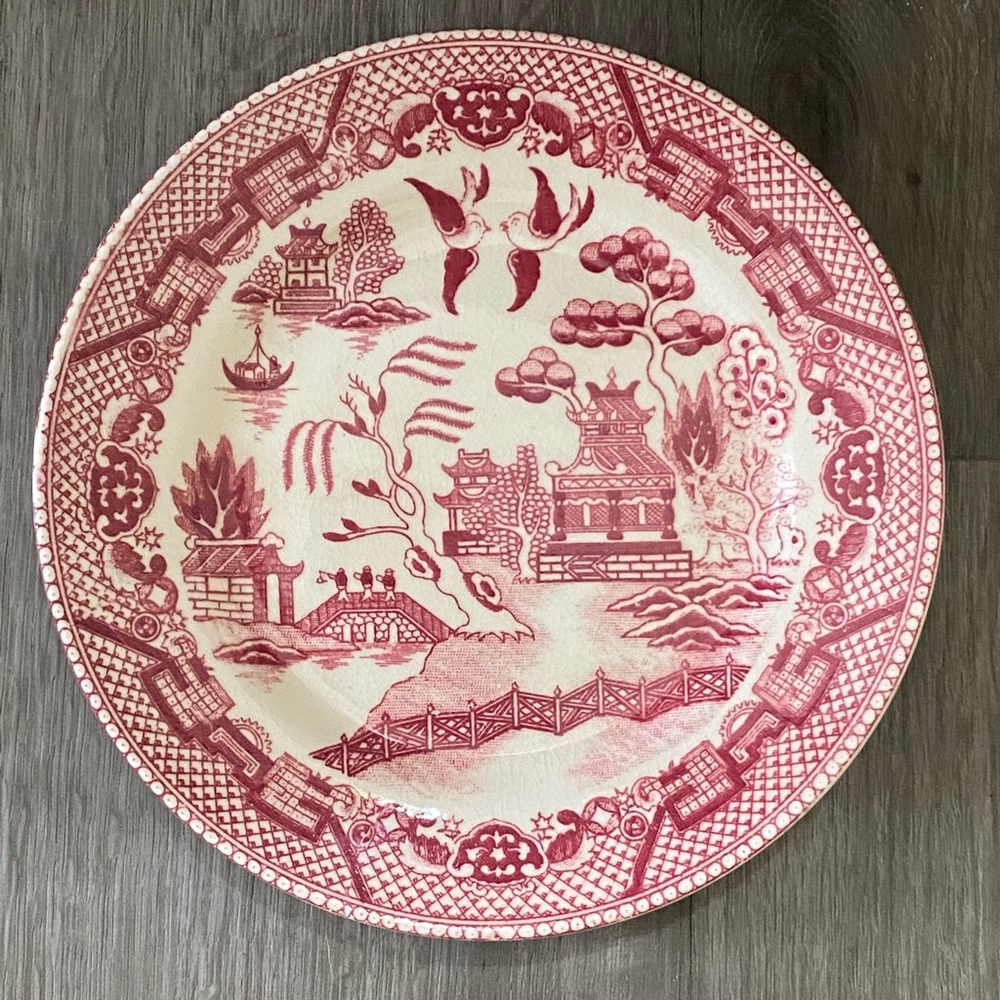 Antique Pair of Kanedai Willow Plates